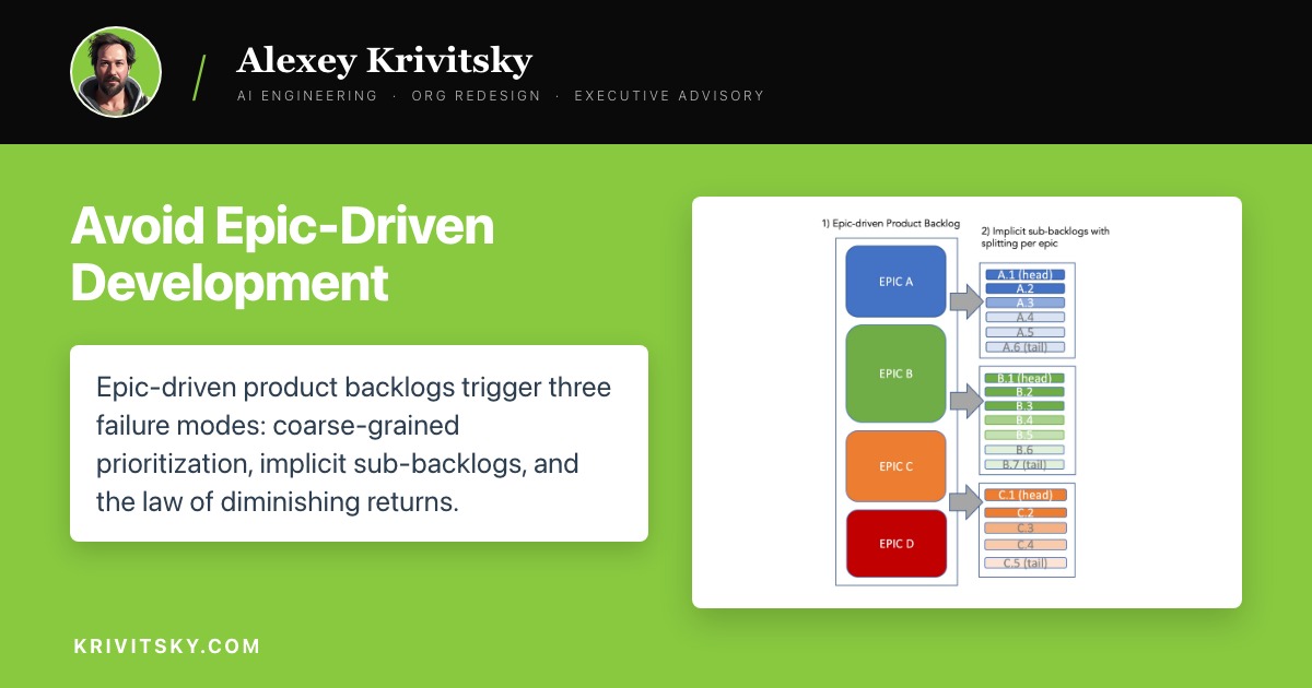 Avoid Epic-Driven Development