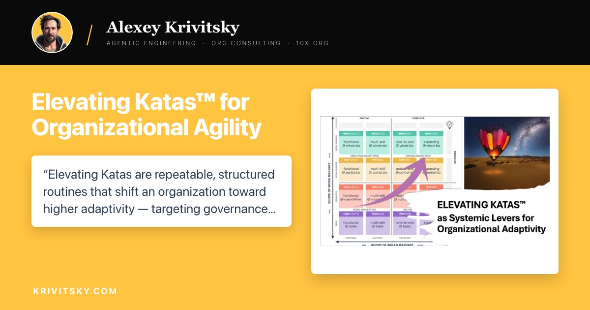 Elevating Katas™ for Organizational Agility