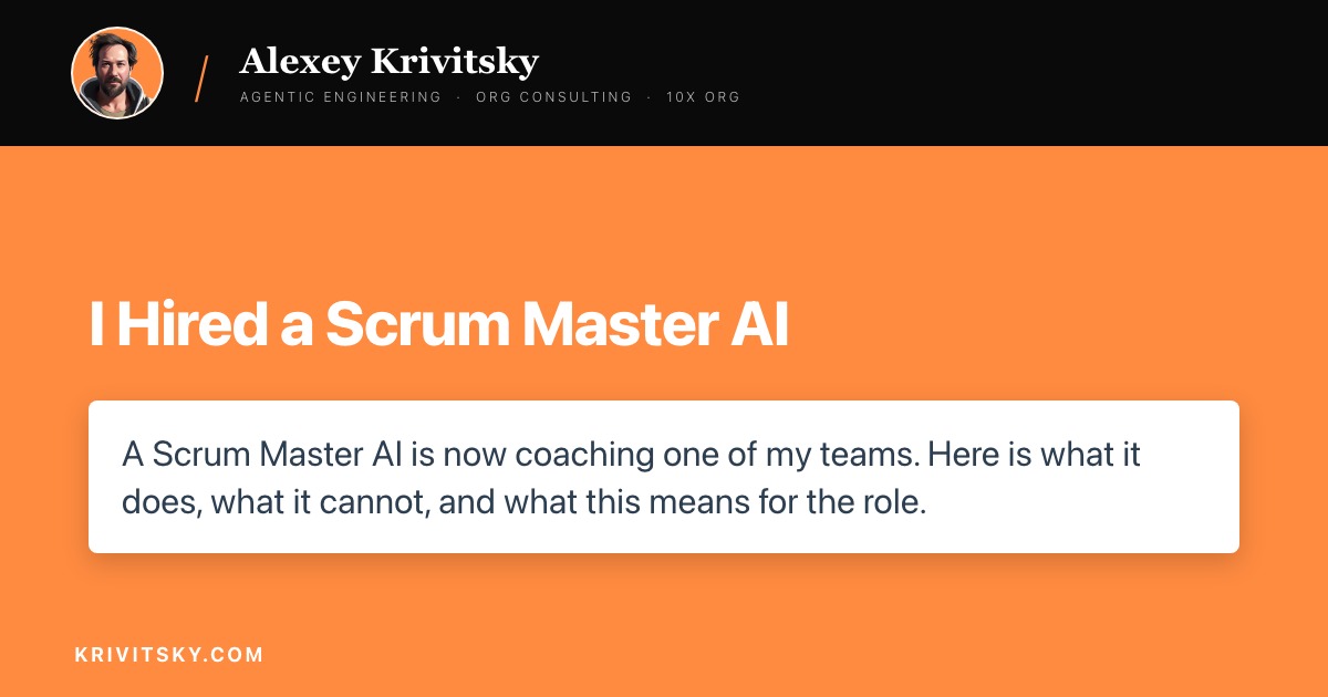 I Hired a Scrum Master AI