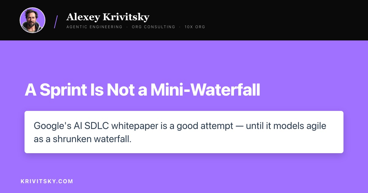 A Sprint Is Not a Mini-Waterfall