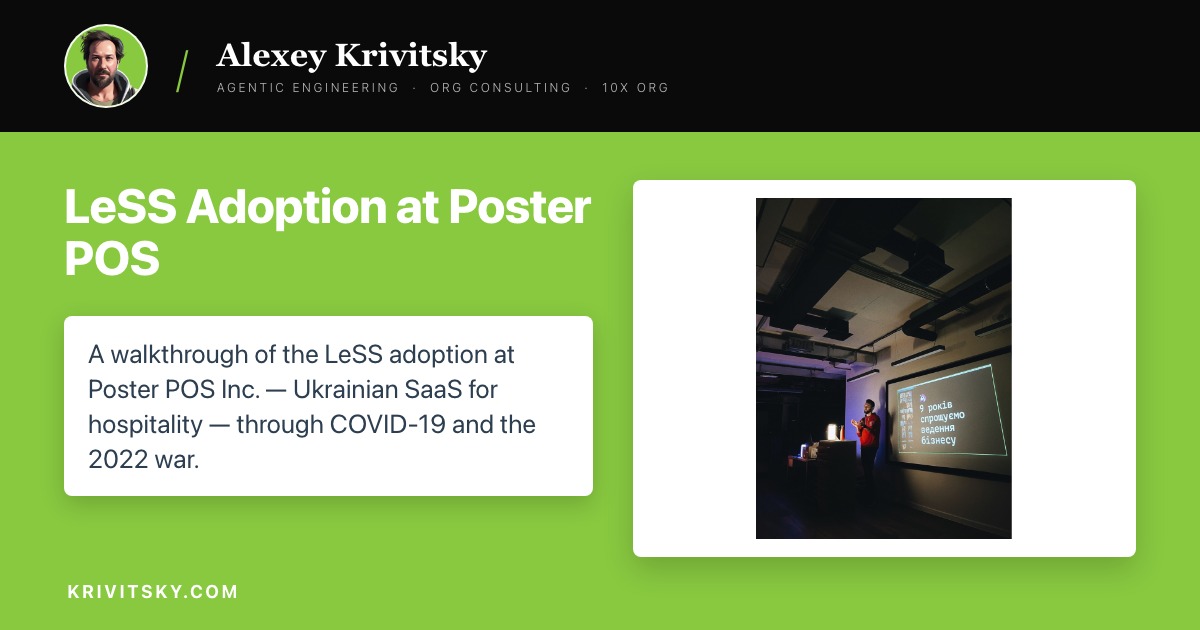 LeSS Adoption at Poster POS