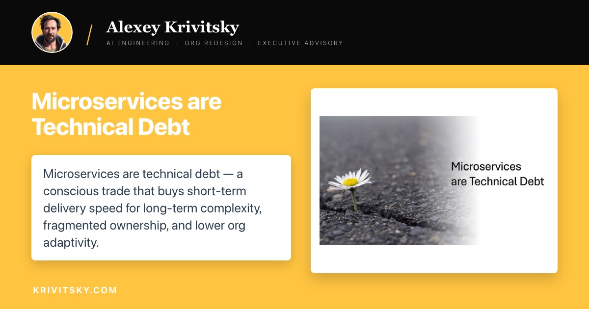 Microservices are Technical Debt