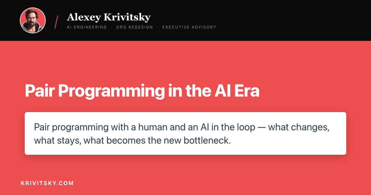 Pair Programming in the AI Era