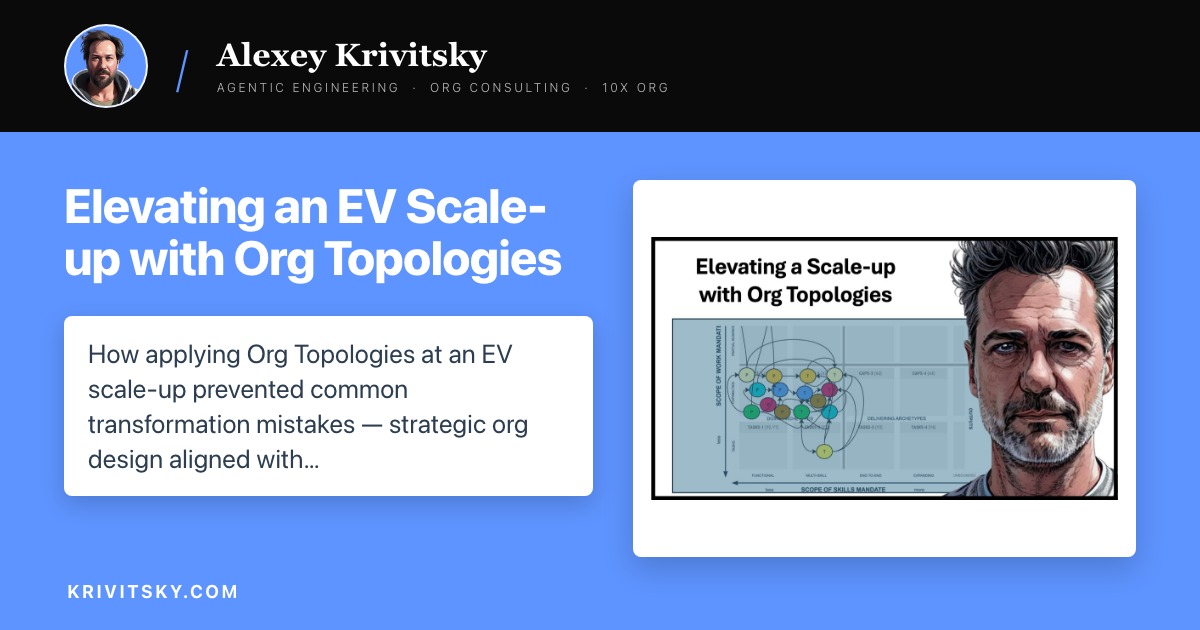 Elevating an EV Scale-up with Org Topologies