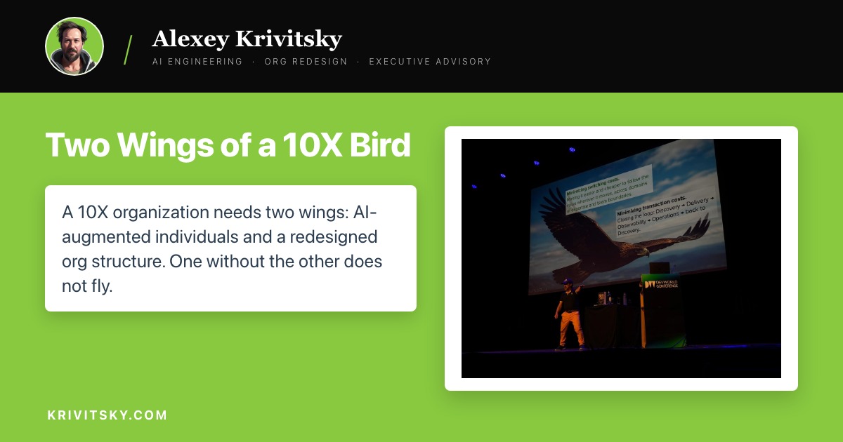 Two Wings of a 10X Bird