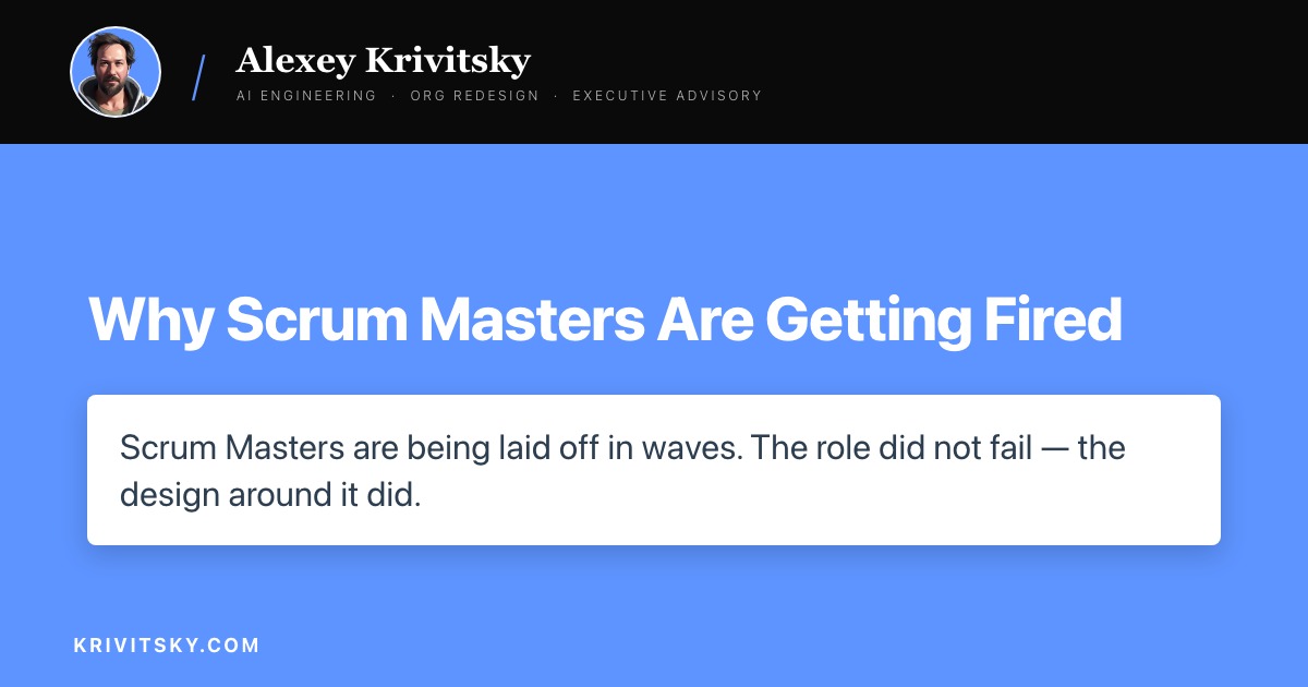 Why Scrum Masters Are Getting Fired